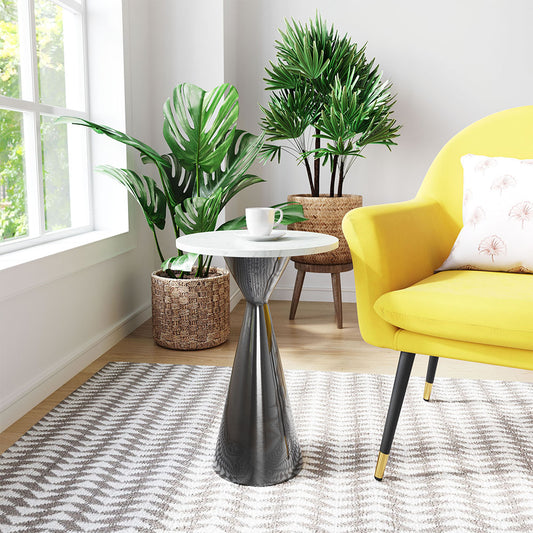 TIM SIDE TABLE WHITE & BLACK