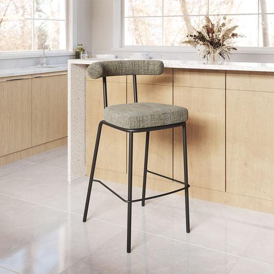 KEDE BARSTOOL GREEN TWEED