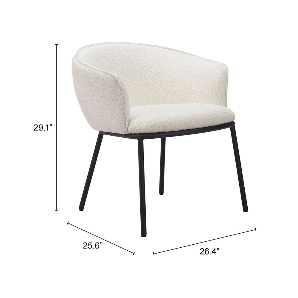 ESSEN DINING CHAIR IVORY