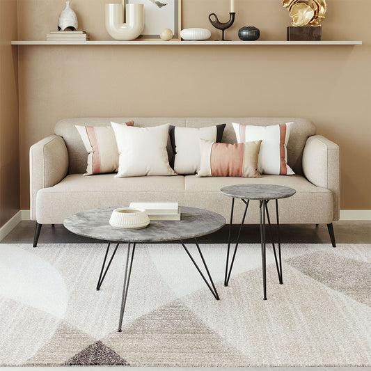 KERRIS COFFEE TABLE SET GRAY & BLACK