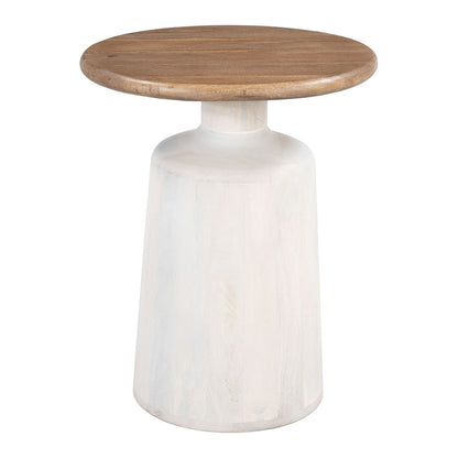 GOBLET SIDE TABLE BROWN & WHITE