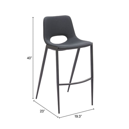 DESI ARMLESS BARSTOOL BLACK