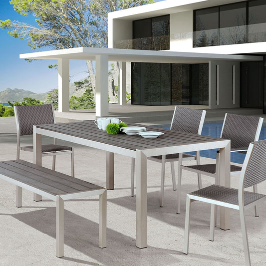 METROPOLITAN DOUBLE BENCH GRAY & SILVER