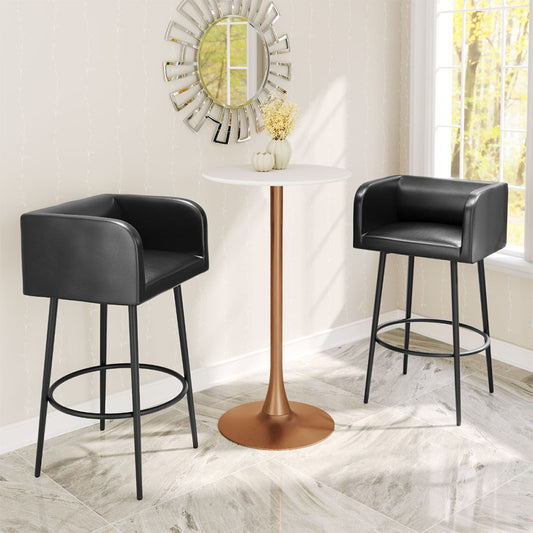 AURAY BAR TABLE WHITE & GOLD