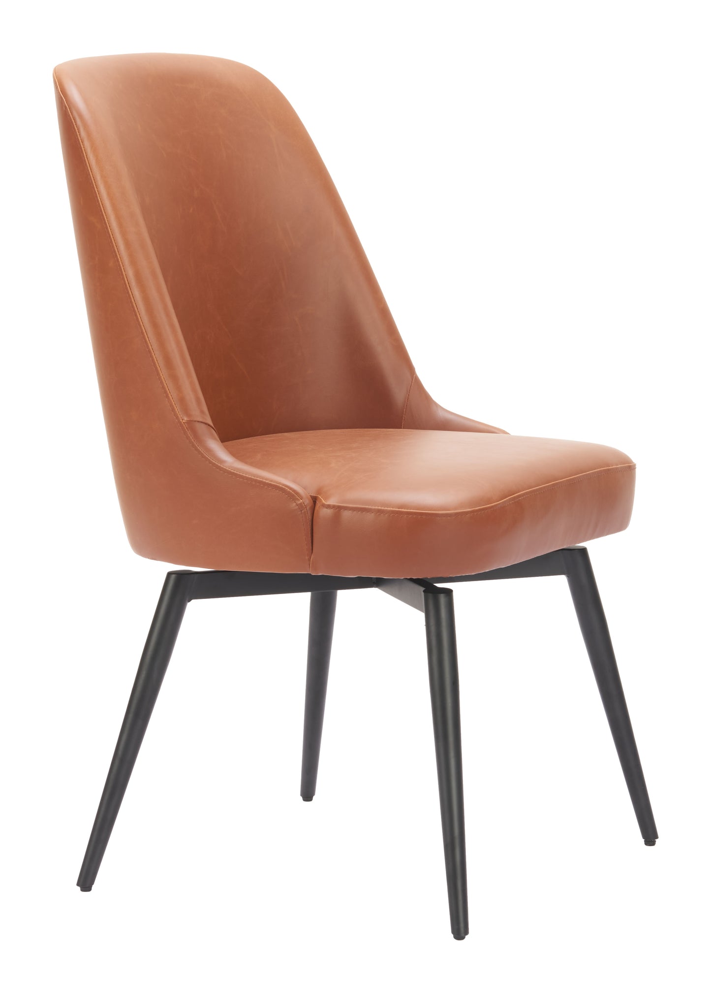 KEPPEL SWIVEL DINING CHAIR BROWN