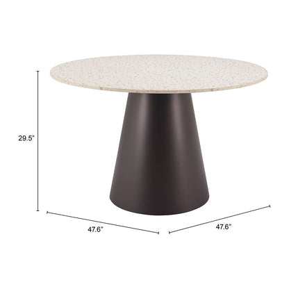JORF DINING TABLE BEIGE & BRONZE