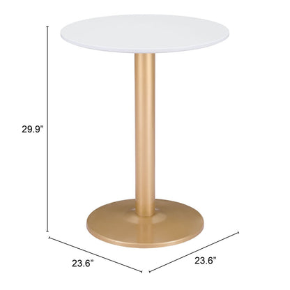 ALTO BISTRO TABLE WHITE & GOLD