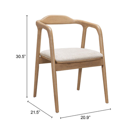 HOSOI DINING CHAIR BEIGE