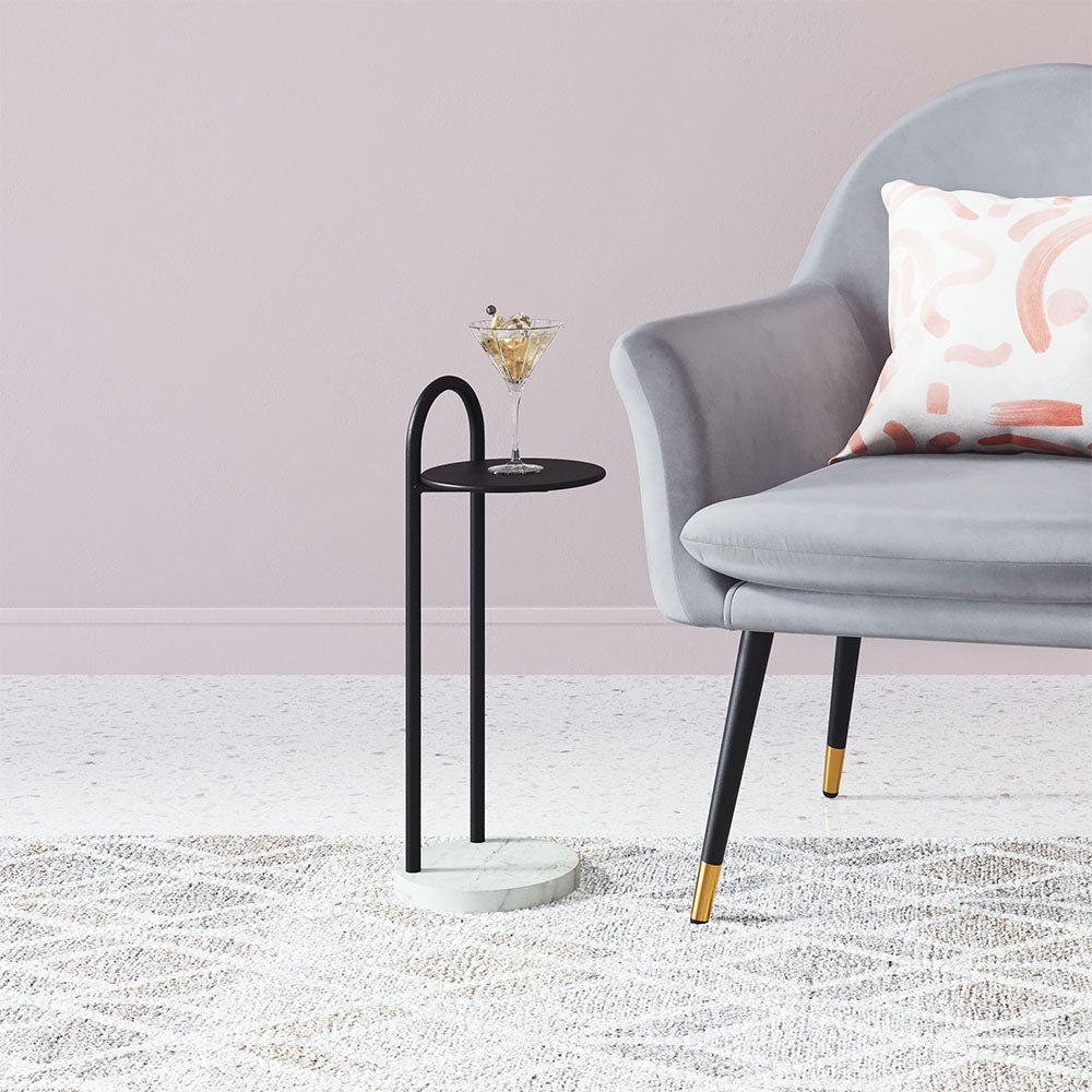 CHRISTIAN SIDE TABLE BLACK & WHITE