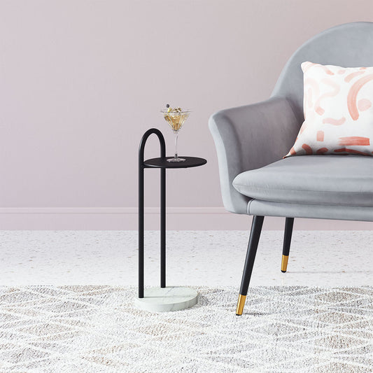 CHRISTIAN SIDE TABLE BLACK & WHITE