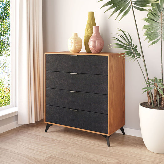 ZARIF CHEST BLACK & WALNUT