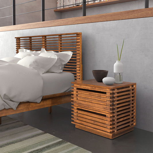 LINEA END TABLE WALNUT