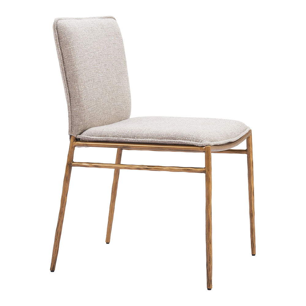 Nordvest Dining Chair Beige & Gold