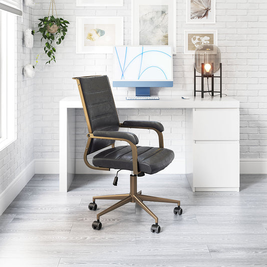 AUCTION OFFICE CHAIR VINTAGE BLACK