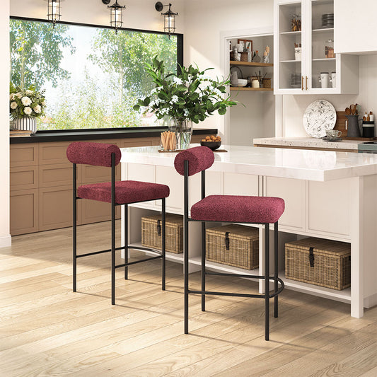 LIVORNO COUNTER STOOL RED & BRONZE