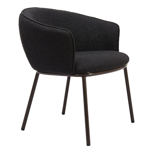 ESSEN DINING CHAIR BLACK & BRONZE