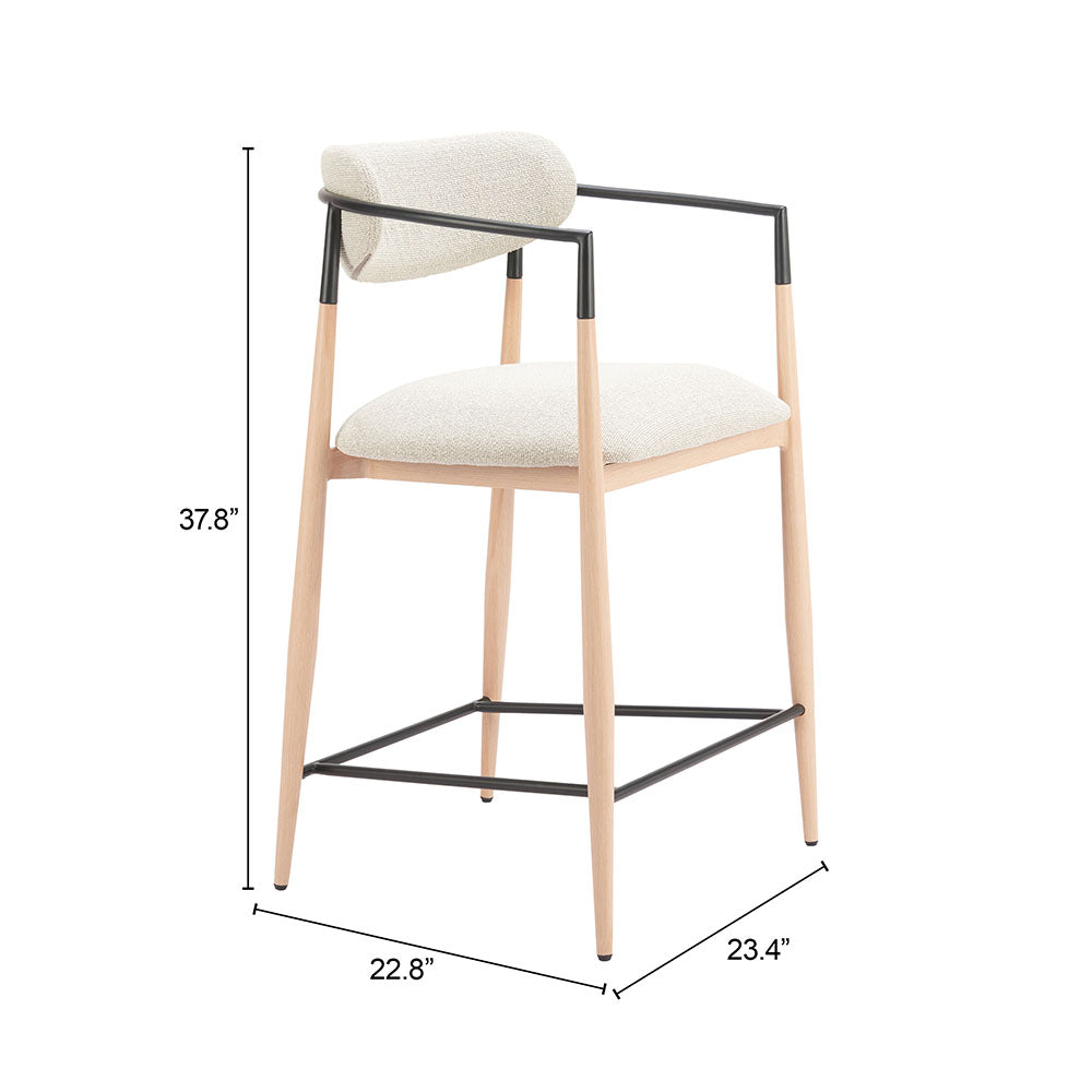 EQUINOX COUNTER STOOL OYSTER GRAY & NATURAL