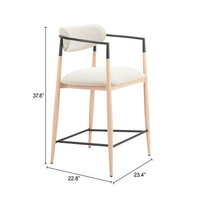 EQUINOX COUNTER STOOL OYSTER GRAY & NATURAL
