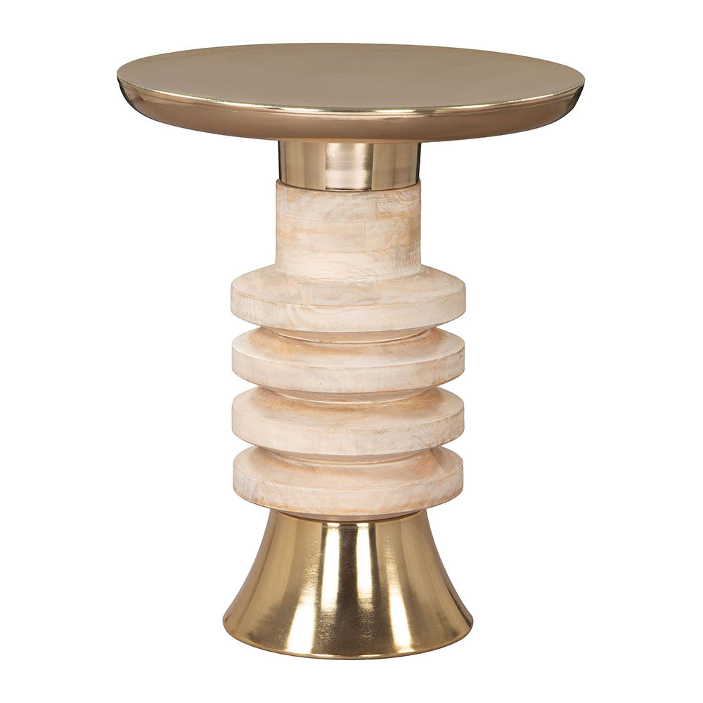 RINGAR SIDE TABLE GOLD & NATURAL