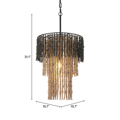 BIZU CEILING LAMP BLACK & BEIGE