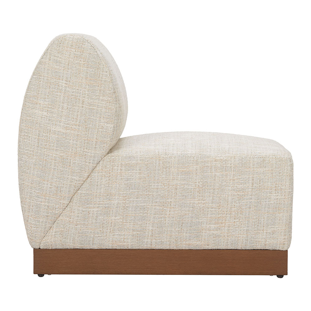 CHRISTY ARMLESS CHAIR BEIGE