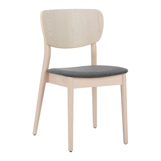 KELLUA DINING CHAIR NATURAL & GRAY