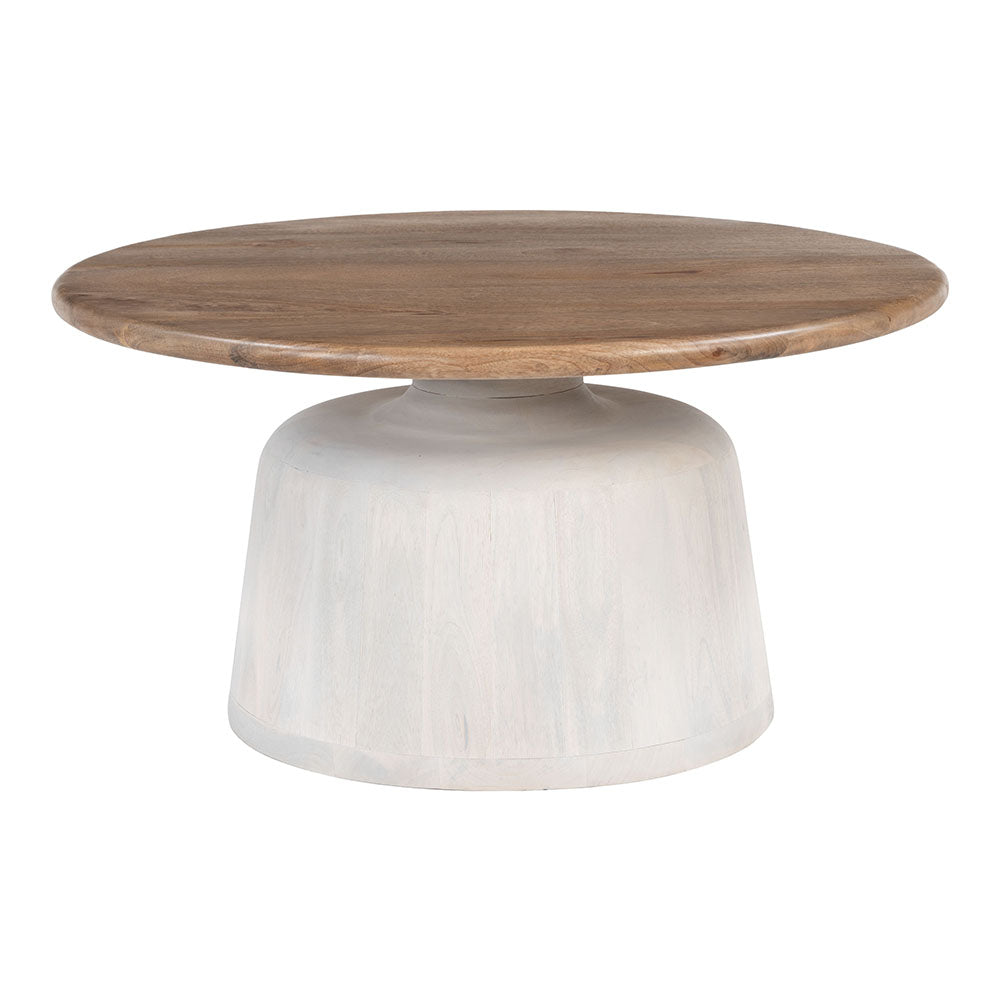 GOBLET COFFEE TABLE BROWN & WHITE