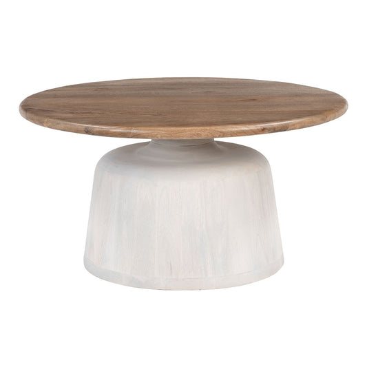 GOBLET COFFEE TABLE BROWN & WHITE