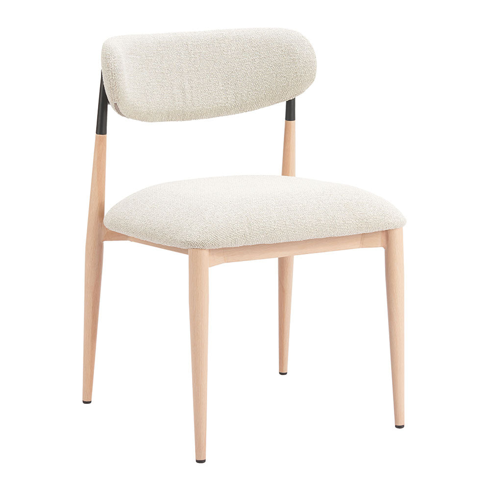 Equinox Armless Dining Chair Oyster Gray & Natural
