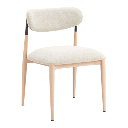 Equinox Armless Dining Chair Oyster Gray & Natural