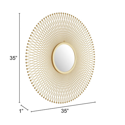 GLOW ROUND MIRROR GOLD