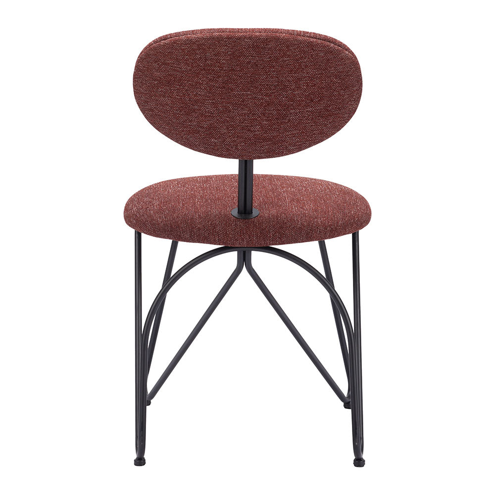 NOVI DINING CHAIR MAROON BROWN