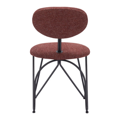 NOVI DINING CHAIR MAROON BROWN
