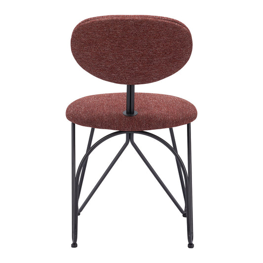 NOVI DINING CHAIR MAROON BROWN