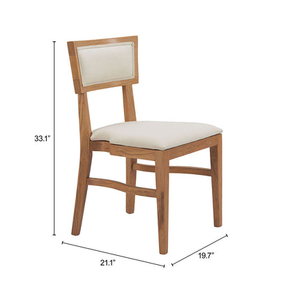 Kuchen Dining Chair Ivory & Natural