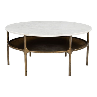 BILD COFFEE TABLE WHITE & BRASS