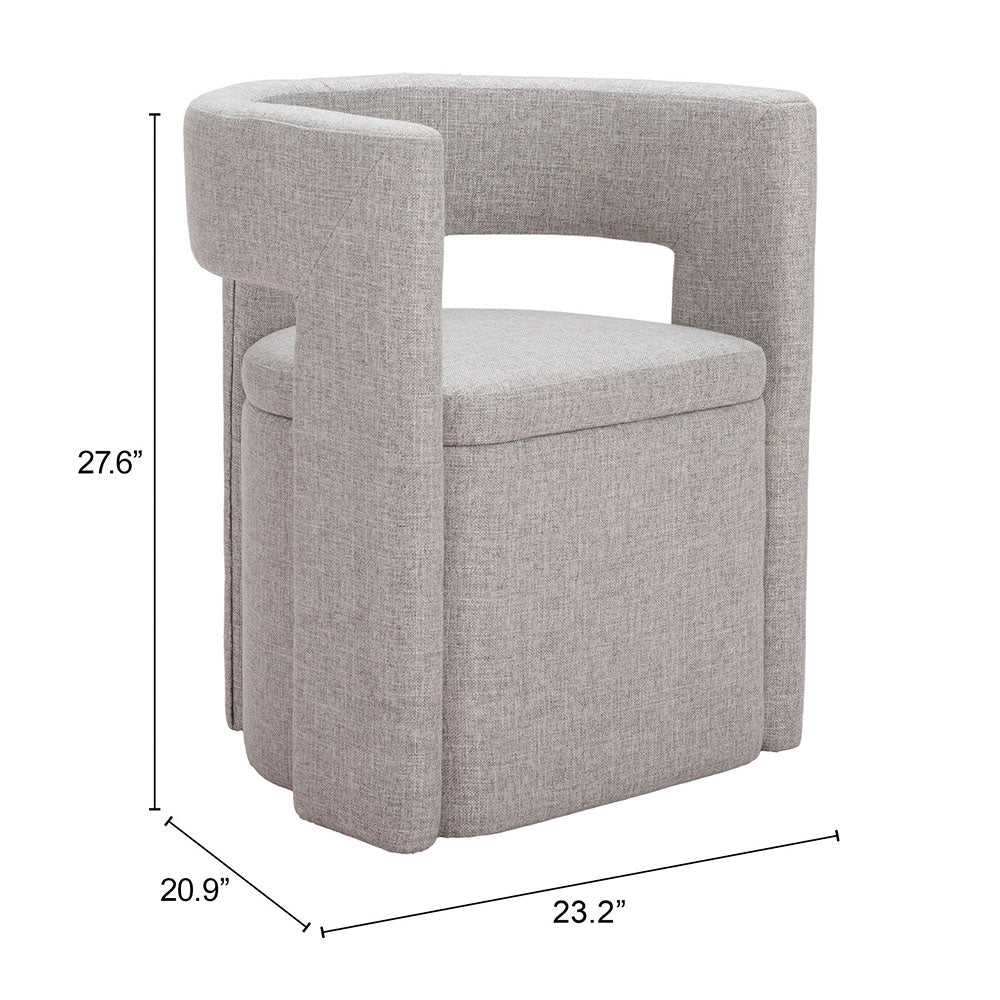 PAPUA DINING CHAIR GRAY