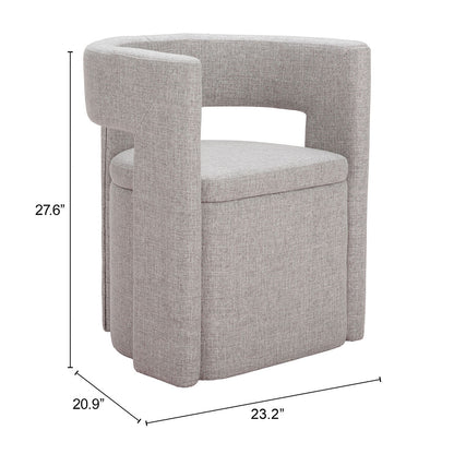 PAPUA DINING CHAIR GRAY