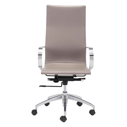 GLIDER HIGH BACK OFFICE CHAIR TAUPE