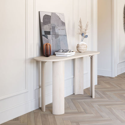 RISAN CONSOLE TABLE WHITEWASHED