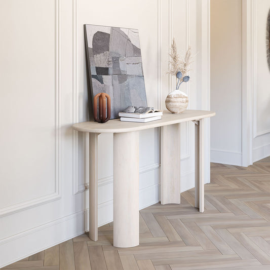 RISAN CONSOLE TABLE WHITEWASHED