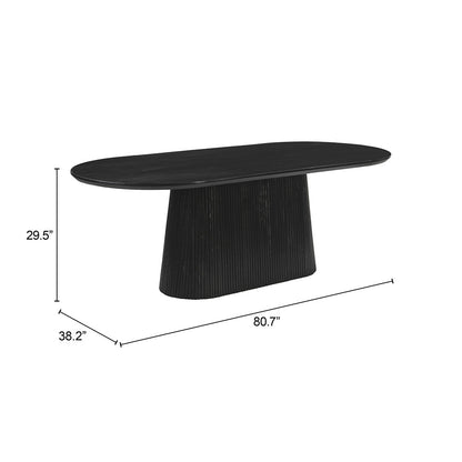 SULCO DINING TABLE BLACK