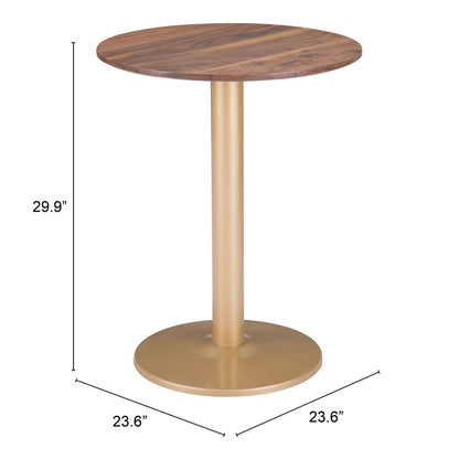 ALTO BISTRO TABLE BROWN & GOLD