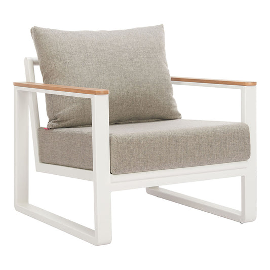 WELT ARMCHAIR TAUPE & WHITE