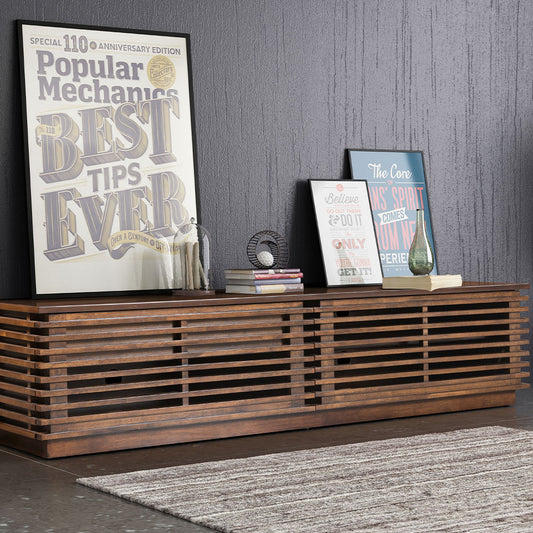 LINEA WIDE ENTERTAINMENT STAND WALNUT