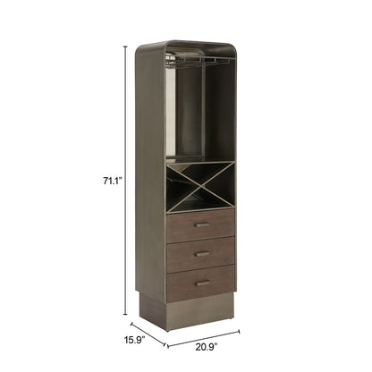HOLE BAR CABINET BRONZE