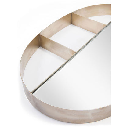 LATITUDE OVAL SHELF MIRROR ANTIQUE BRONZE