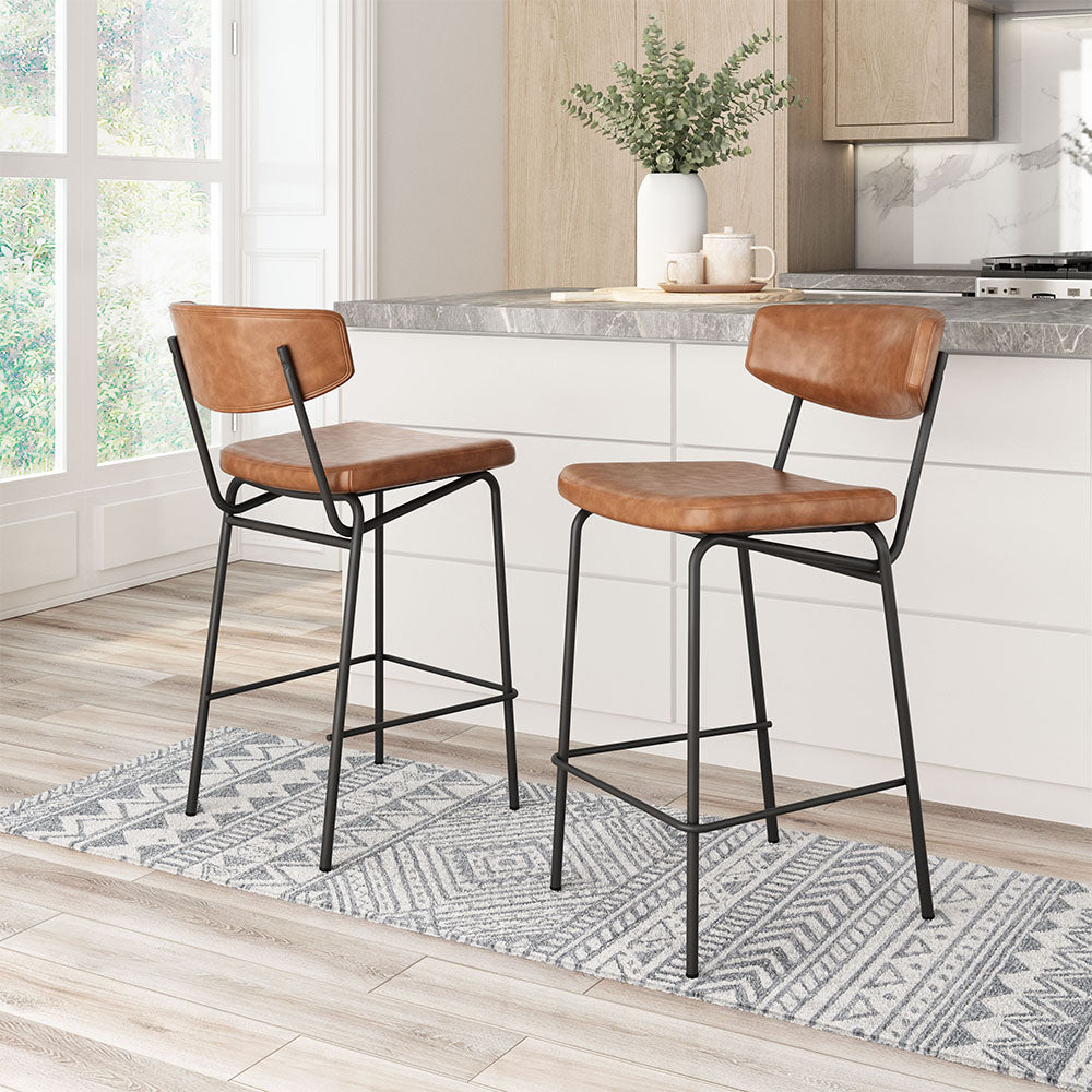 CHARON COUNTER STOOL VINTAGE BROWN