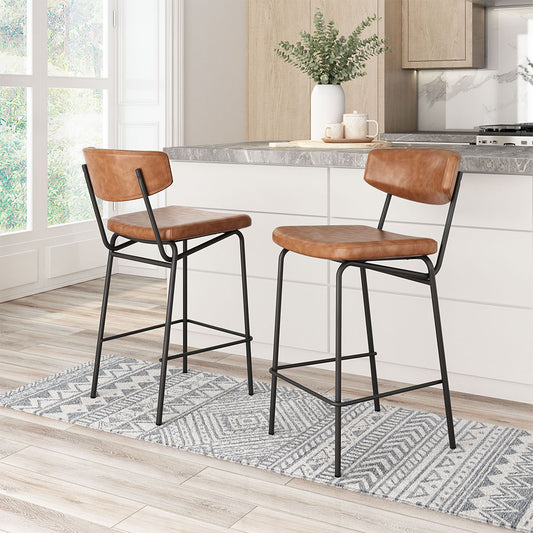 CHARON COUNTER STOOL VINTAGE BROWN
