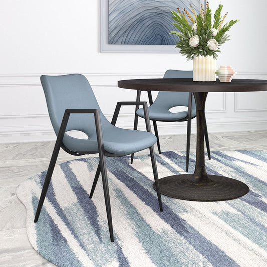 DESI DINING CHAIR AZURE & GRAY
